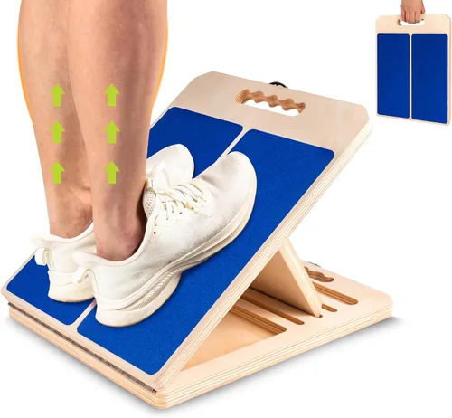 Miniatura 10 de Slant Board for Calf Stretching, Adjustable Portable Wooden Incline Board for Calf Stretcher with Training Poster, 300 Lbs Weight Capacity Calf