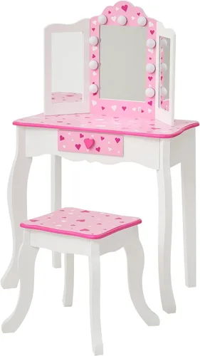 Miniatura 6 de Teamson Kids - Sweethearts Print Gisele Medium Vanity - Blanco/Rosa