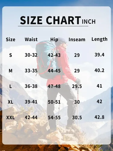 Miniatura 7 de Pantalones de senderismo para hombre, ligeros, transpirables, con 6 bolsillos, para verano, casual, de secado rápido, impermeables, pantalones
