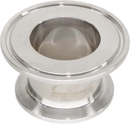 Miniatura 3 de HFS (R) Tri Clamp 1.5" a 2" Concéntrico Plano Reductor Extremo Tapa Sanitaria Accesorios Sanitarios 304 Acero Inoxidable