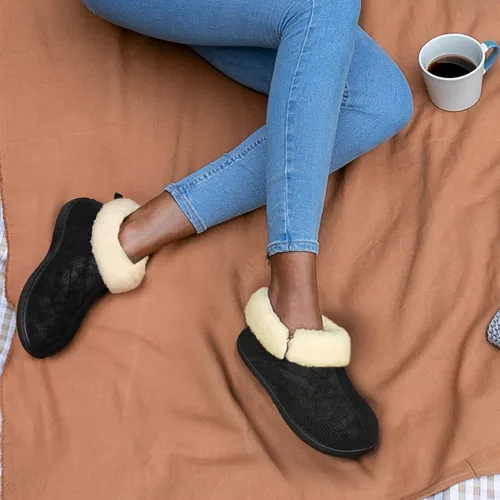 Miniatura 6 de RockDove Pantuflas tipo botín Sierra de piel sintética para mujer