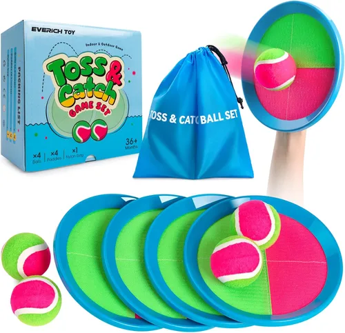 Miniatura 12 de Juego de pelota para lanzar y atrapar mejorado, juegos al aire libre para niños, rellenos de calcetines para juegos familiares, juguetes de playa