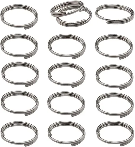 Miniatura 10 de 600 anillos de acero inoxidable para saltar de doble bucle, mini conectores para hacer joyas, collares, pulseras y aretes (0.028 x 0.197 in-12648)