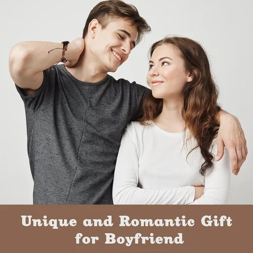 Miniatura 3 de Regalos del día del padre para papá, marido, pulsera de cuero para hombres, él, novio, hijo, ajustable, marrón, pulsera de cuero para hombre