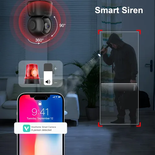 Miniatura 6 de GOLSPARK Cámara para perros y mascotas para seguridad en el hogar 2K, cámara WiFi de 2.4 GHz, monitor de bebé para habitación con detección