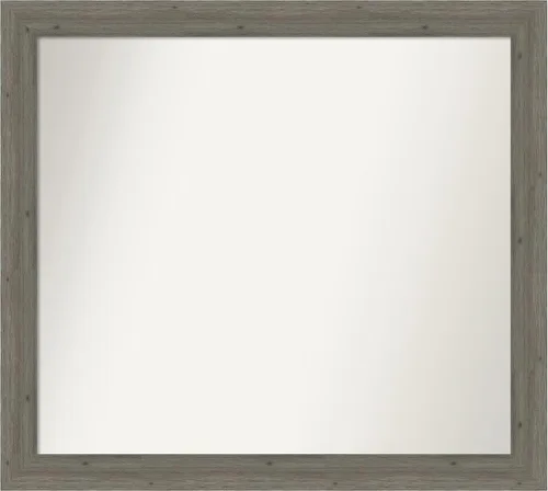 Miniatura 62 de Amanti Art Espejo de pared personalizado no biselado (24.5 x 24.5 pulgadas), marco gris marrón alta, varios tamaños personalizados, espejo de baño
