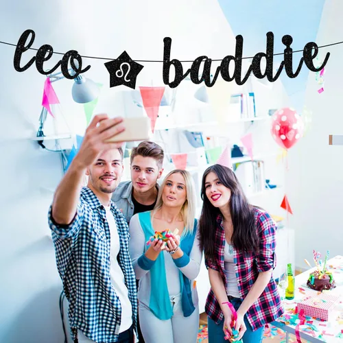Miniatura 3 de Cartel de Leo Baddie, letrero de temporada Big Leo Energy/Leo, 12 constelaciones del zodiaco Leo, decoraciones de fiesta de cumpleaños temáticas