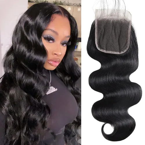 Miniatura 46 de DMKEEP Extensiones de cabello humano ondulado con cierre, 12, 14, 16+10 pulgadas, 100% cabello virgen brasileño sin procesar, 3 paquetes con cierre