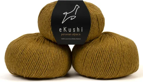 Miniatura 55 de 100% Hilo de Alpaca para Bebé para Tejer y Ganchillo - Juego de 3 Madejas de Hilo Premium DK - Ligero, Hipoalergénico y Térmico Hecho en Perú - N010