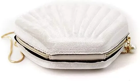 Miniatura 5 de Bolso de noche de concha de mar para mujer, bolso de hombro con correa de cadena de sirena, bolso de mano