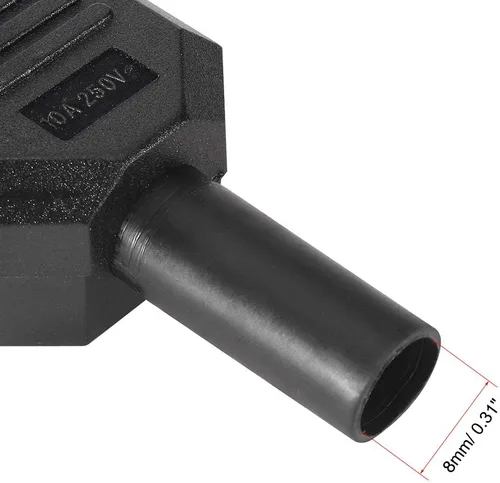 Miniatura 3 de Uxcell AC250V 10 A 3Terminals Panel Mount IEC320 C14 Enchufe C13 Plug conector adaptador, 3 piezas