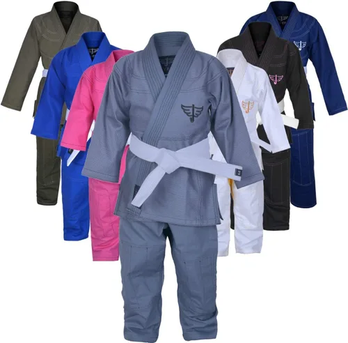 Jayefo Niños brasileños JIU Jitsu GI para niños y niñas IBJJF Legal BJJ Ligero Suave Presencogido Grappling Niños Jóvenes MMA