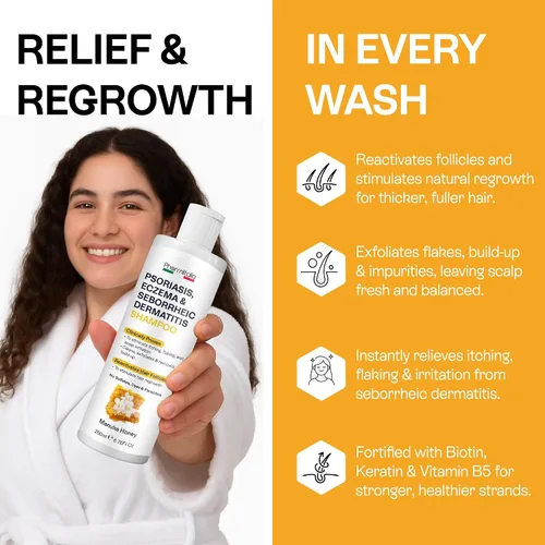 Miniatura 4 de Champú para psoriasis para cuero cabelludo seco y con picor - Tratamiento para el cuero cabelludo con psoriasis para aliviar el eccema, dermatitis