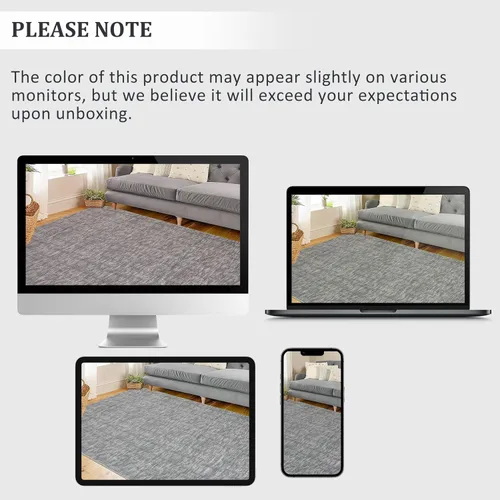 Miniatura 5 de RUGSREAL Alfombra lavable a máquina de 2 x 8 pies, para pasillo, entrada, contemporánea, color liso, alfombra de pasillo moderna para interiores