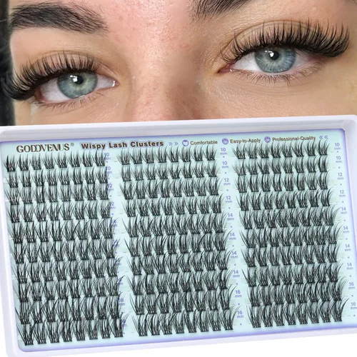 Miniatura 9 de Goddvenus BUNNY - Kit de racimos de pestañas de manga natural, extensiones de pestañas en racimo de hadas, extensiones de pestañas individuales, kit