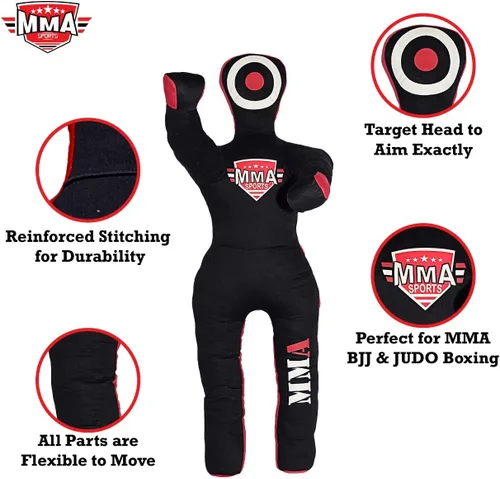 Miniatura 5 de MMA Doctor Bane MMA - Saco de boxeo brasileño para karate, con posición de pie, 4 pies, sin relleno