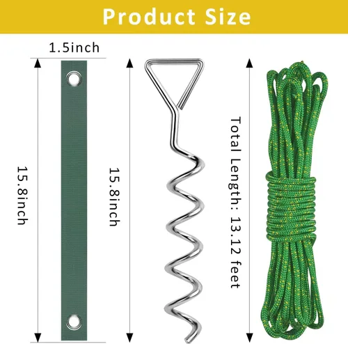 Miniatura 7 de Kit de estaca para árboles, estacas de árbol en espiral resistentes para árboles inclinados, solución enderezadora para árboles jóvenes en mal tiempo