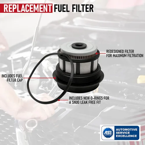 Miniatura 4 de Elemento de filtro de combustible de repuesto, compatible con vehículos Ford - 1999-2003 E350, E450, E550, F250, F350, F450, F550 Super Duty