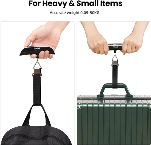 Miniatura 8 de BAGAIL Digital Luggage Scale, 110lbs Hanging Baggage Scale with Backlit LCD Display, Portable Suitcase Weighing Scale, Travel Luggage Weight Scale