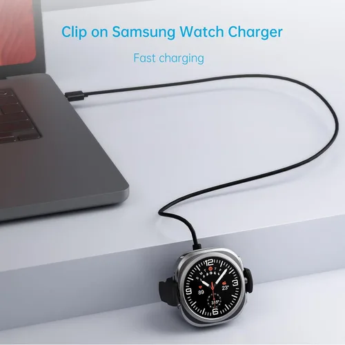 Miniatura 2 de Cargador de reloj Galaxy, compatible con Samsung Watch 8/8 Classic/7/7 Ultra/6/6 Classic/5 Pro/5/4/4 Classic/3 Active2/1, cable de carga Galaxy