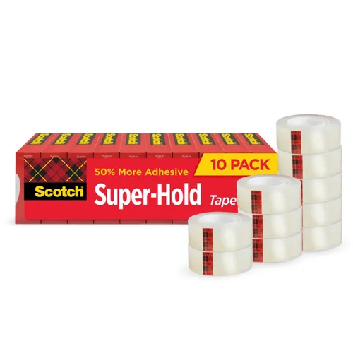Miniatura 11 de Scotch Super-Hold Tape, 6 rollos, 50% más adhesivo, favorito de confianza, 3/4 x 800 pulgadas, en caja (700S6)