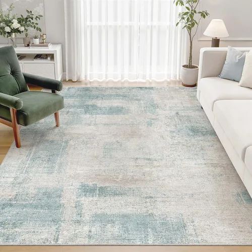 Miniatura 18 de zesthome Alfombras de 5 x 7 pulgadas - Alfombra lavable resistente a las manchas, alfombras modernas abstractas para sala de estar, dormitorio