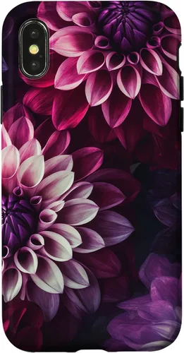 Miniatura 5 de iPhone 11 Dahlia Flower Floral Nature Garden Funda con diseño granate rosa y morado