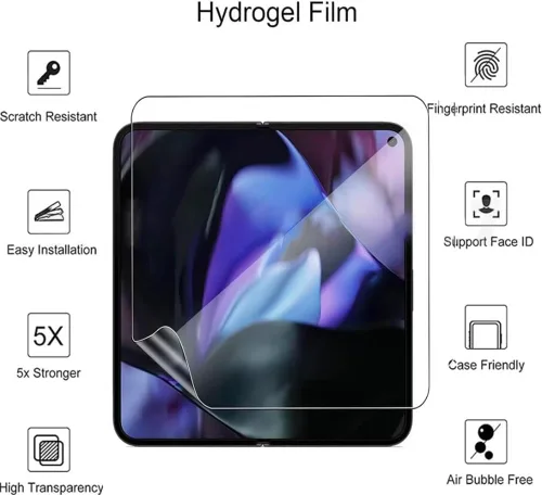 Miniatura 2 de Paquete de 2 protectores de pantalla para Google Pixel 10 Pro Fold, protector de pantalla de TPU flexible irrompible de alta sensibilidad