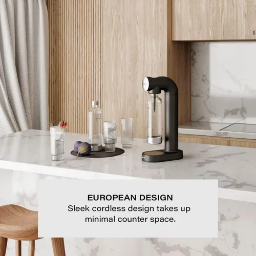 Miniatura 2 de AWA Máquina de carbonatador de agua: máquina para hacer agua con gas y máquina para hacer refrescos, con botella de 1 litro sin BPA, diseño europeo