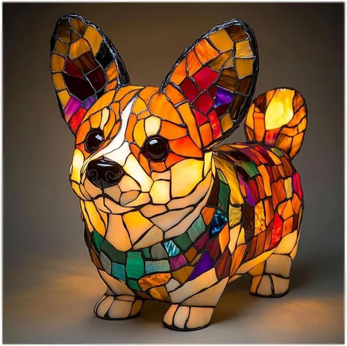 Lámpara de pug y lámpara de mesa de dachshund, lámpara de perro boxer, serie de lámparas de perros corgi, decoración de hogar vintage 3D linda para
