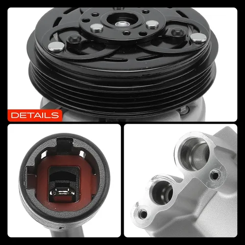 Miniatura 9 de A-Premium Compresor de aire acondicionado con embrague compatible con Suzuki XL-7 2.7L 2003-2006, Grand Vitara 2.7L 2006, Vitara 2.0L 2003