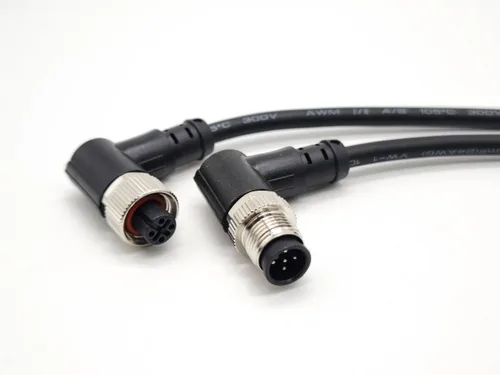 Miniatura 4 de Elecbee M12 Conector de ángulo recto macho a hembra A-Coding 1M AWG22 hembra a macho Cable M12 (5 pines)