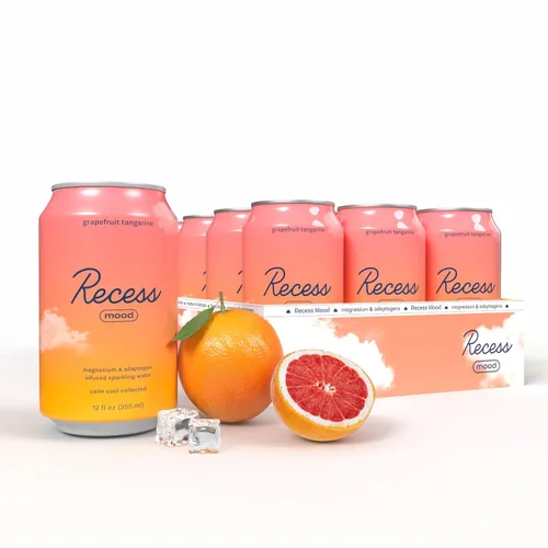 Miniatura 7 de Recess Mood - Bebida calmante con suplemento de magnesio, 12 onzas (Vainilla Naranja, paquete de 12)