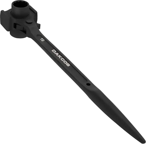 Miniatura 10 de DAKCOS 2 Piezas 19 mm×22 mm O 3/4"×7/8" 12 Puntos Llave de Trinquete de Doble Extremo con Enchufe de Andamio Spud, Negro