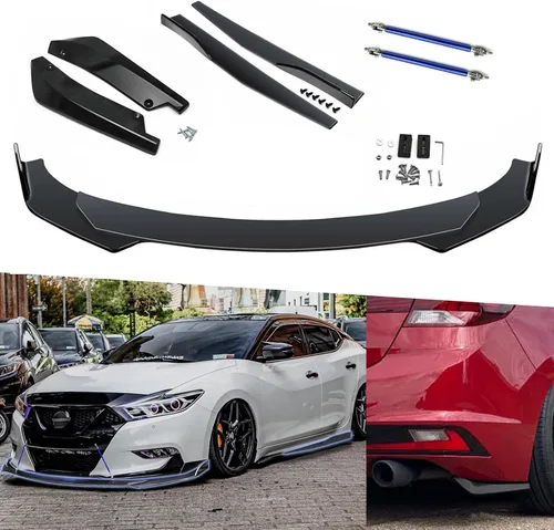 Miniatura 23 de x xotic tech Alerón Labio Universal para Parachoques Delantero Spoiler Barbilla Divisor Difusor Protector Ala Guardabarros Moldura Kit de Carrocería