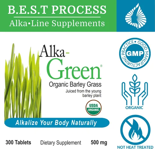 Miniatura 2 de Alka•Green Tablets Mejor Proceso Alcalino - Suplemento de hierba de cebada orgánica densa en nutrientes - Fuente natural de enzimas y aminoácidos