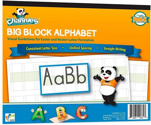 Miniatura 10 de Channie's Cuaderno de trazado de alfabeto y escritura para niños, práctica de escritura a mano visual y libros de trabajo de narración, 80 páginas