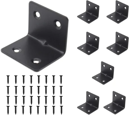 Miniatura 7 de Soporte de esquina de acero inoxidable resistente, soporte de estante en forma de L, soporte de esquina de 90 grados, articulación grande, ángulo