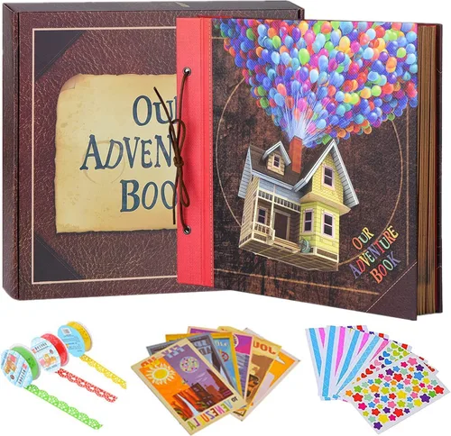 Miniatura 8 de Nuestro Libro de Aventuras 30x30 cm, Álbum de Recortes Grande Hecho a Mano, Álbum de Viaje de 60 Páginas DIY para Aniversario, Boda, Viajes, Casa