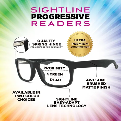 Miniatura 2 de Sightline H 120 Gafas de Lectura Progresivas Multifoco de Calidad Premium con Marco de Acetato y Lentes con Recubrimiento AR