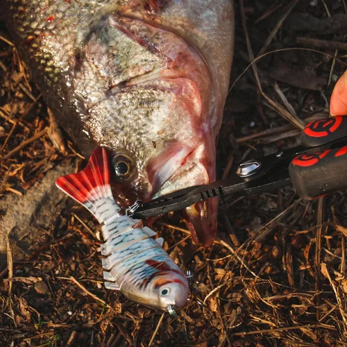 Miniatura 2 de 5 piezas de señuelos de pesca realistas – Cebo multiarticulado para lubina, trucha, crappie, lucioperca, lucio, acción realista con ojos de pez 3D