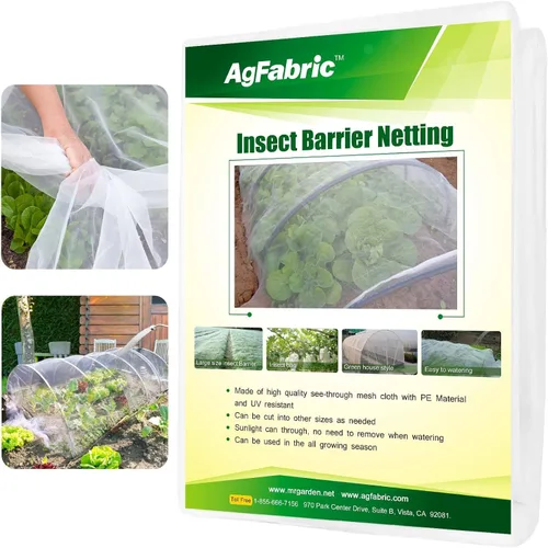 Agfabric Red de jardín de 3.9 x 9.5 pies, barrera de plagas de insectos para protección de jardín, cubierta de plantas, malla para verduras, árboles