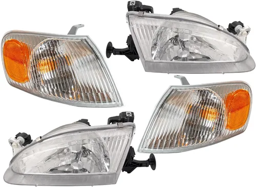Miniatura 4 de APA - Lámpara de repuesto para faros delanteros con bisel gris para Dakota 1991 1992 1993 1994 1995 1996 con paquete AERO Driver lado izquierdo