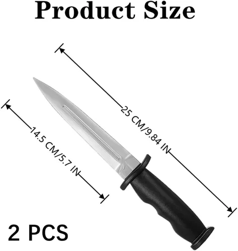 Miniatura 2 de Cuchillo de entrenamiento de arte marcial de goma, cuchillo de práctica falsa para entrenamiento de arte marcial