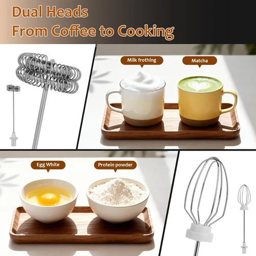 Miniatura 6 de Batidora De Mano Electrica Varita Espumador de Leche de Mano Electrica para Cafetería, Electrodomésticos de Cocina, Espumador Eléctrico Esencial