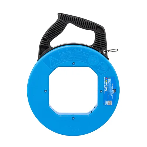 Miniatura 10 de Ideal Industries INC. 31-059 Cinta de pescado de acero azul - 50 pies Cinta de pescado de acero azul con gancho formado y estuche Tuff-Grip Pro