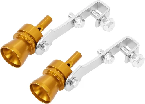 Miniatura 10 de X AUTOHAUX 2 unids M tamaño aleación de aluminio universal Turbo sonido escape silenciador tubo silbato coche rugido fabricante azul
