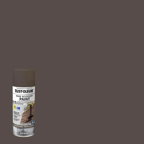 Miniatura 2 de Rust-Oleum 285217 Pintura en aerosol para accesorios de techado, 12 onzas, color madera envejecida Roble (Weathered Wood)