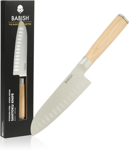 Miniatura 7 de Babish - Juego de cubertería con funda enrollable para cuchillos, alemán (3 piezas, acero inoxidable). Hoja inoxidable/mango ABS negro
