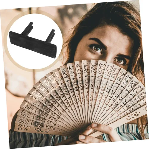 Miniatura 7 de IMIKEYA Soporte para ventilador de madera, soporte de ventilador plegable de madera, soporte de ventilador de mano, soporte de ventilador chino